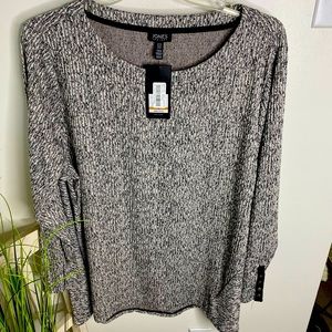 Jones New York, top with button sleeve trim, 3X